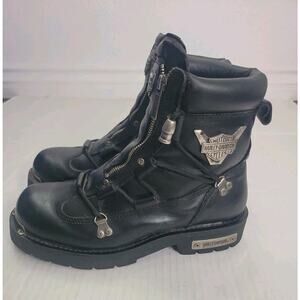 Harley-Davidson Men's SZ 10 Brake Light Black 6.25-Inch Motorcycle Boots D91680